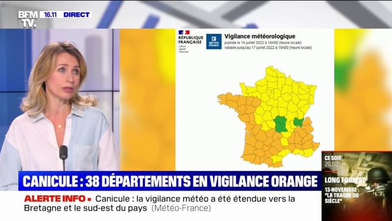 Canicule: 38 départements placés en vigilance orange par Météo-France