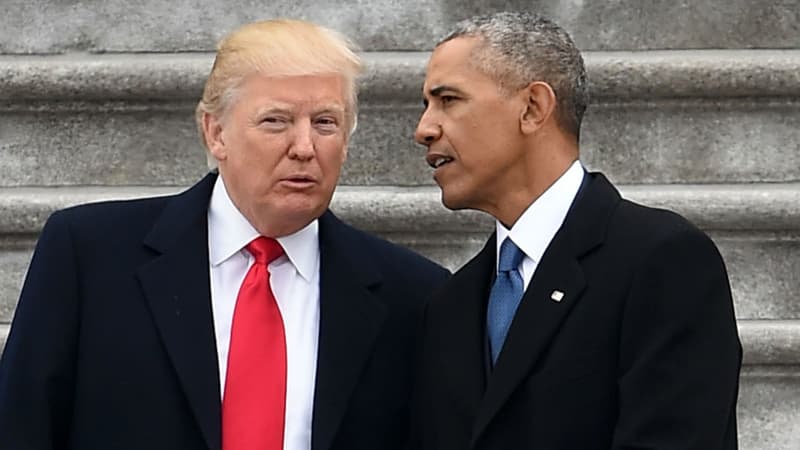 Donald Trump et Barack Obama, le 20 janvier 2017 à Washington