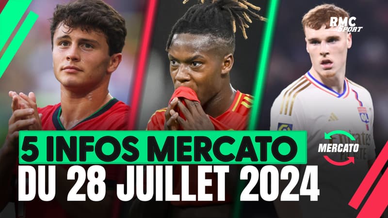 J. Neves, N. Williams, O'Brien... les 5 infos mercato du 28 juillet (14h)