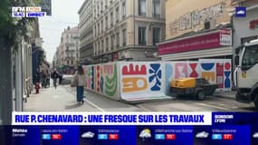 Lyon: une fresque pour embellir la rue Chenavard pendant les travaux