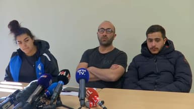 La cousine, le cousin germain et le frère de Sihem (de gauche à droite) se sont exprimés au lendemain de la découverte du corps de la jeune fille.