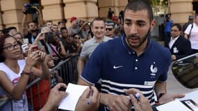 Benzema, l'un des rares Bleus à se rendre disponible.