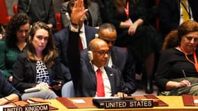 L'ambassadeur américain au Conseil de sécurité de l'ONU, Robert A. Wood, lors du Conseil de sécurité de l'ONU du 8 décembre 2023