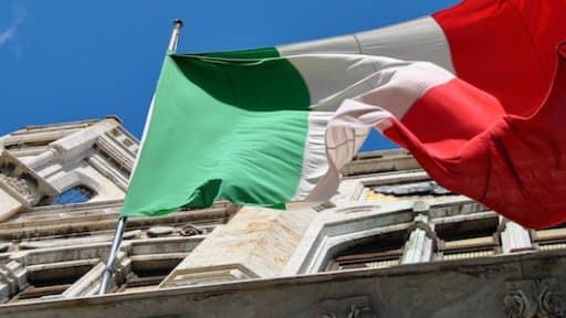 Le drapeau italien, à Rome