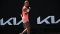 Diane Parry lors de sa victoire au 2e tour de l'Open d'Australie contre la Russe Kamilla Rakhimova (7-5, 6-2), le 17 janvier 2024
