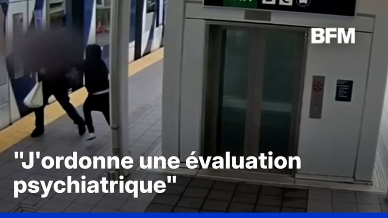 Un individu tente de pousser un homme sur les rails alors qu'un train approche