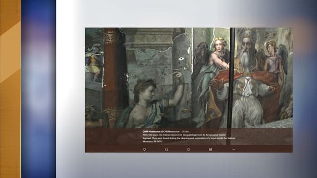 Le maître italien avait peint deux allégories de la Justice et de l'Amitié sur un mur d'une des chambres du Vatican. 