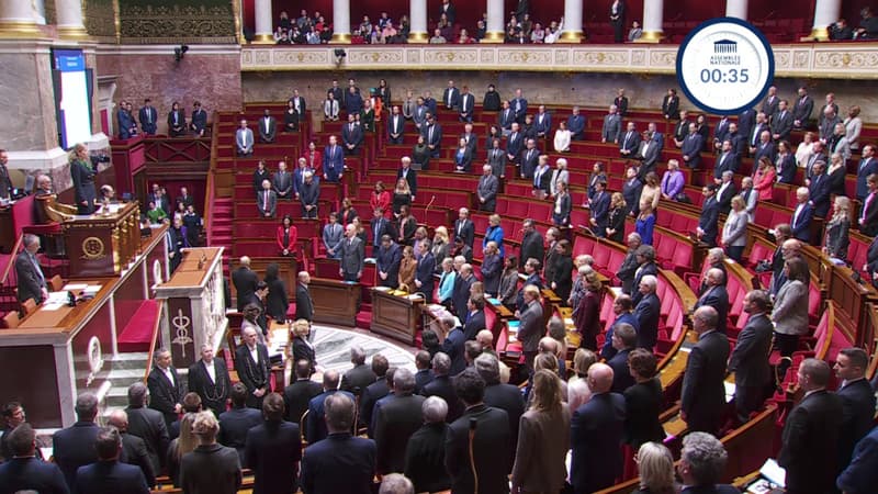 L'Assemblée nationale observe une minute de silence en hommage à Thomas, tué à Crépol
