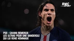 PSG : Cavani remercie les ultras pour une banderole qui lui rend hommage