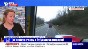 Le convoi d'agriculteurs parti d'Agen de nouveau bloqué par les forces de l'ordre