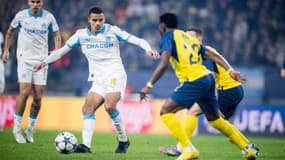 Mason Greenwood lors du match Union Saint-Gilloise-OM (2-3, Ligue des champions), le 9 décembre 2025