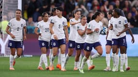 La joie des Françaises lors de la victoire face au Panama (6-3) en Coupe du monde, le 2 août 2023