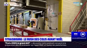 Strasbourg: le rush des colis avant Noël