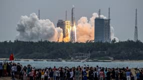 Le lancement de la fusée Marche 5Ba le 29 avril dernier depuis la Chine.