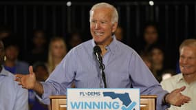 L'ancien vice-président démocrate Joe Biden lors d'une conférence donnée le 22 octobre 2018 à Tampa (Floride).