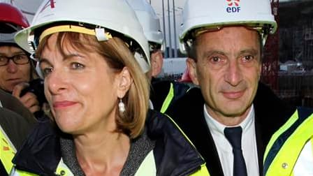 Anne Lauvergeon, patronne d'Areva, et Henri Proglio, président d'EDF. Les deux entreprises françaises, spécialistes de l'énergie nucléaire, sont sollicitées par la compagnie japonaise Tepco pour l'aider à reprendre le contrôle de la centrale endommagée de