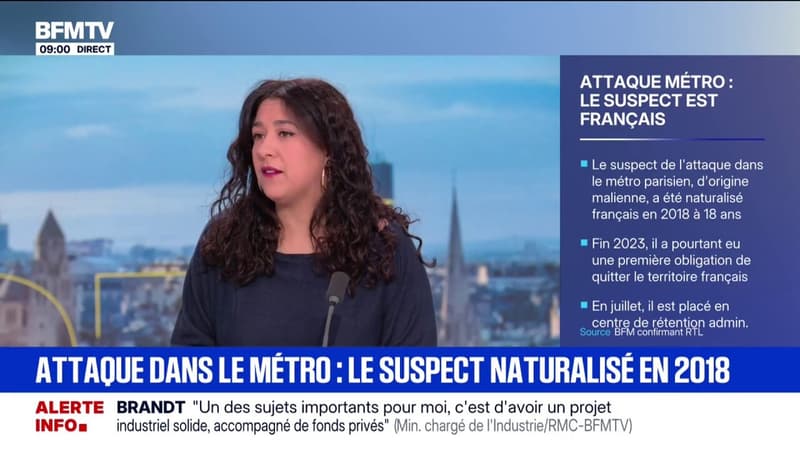 Attaque dans le métro parisien: le suspect, d'origine malienne, a été naturalisé français en 2018