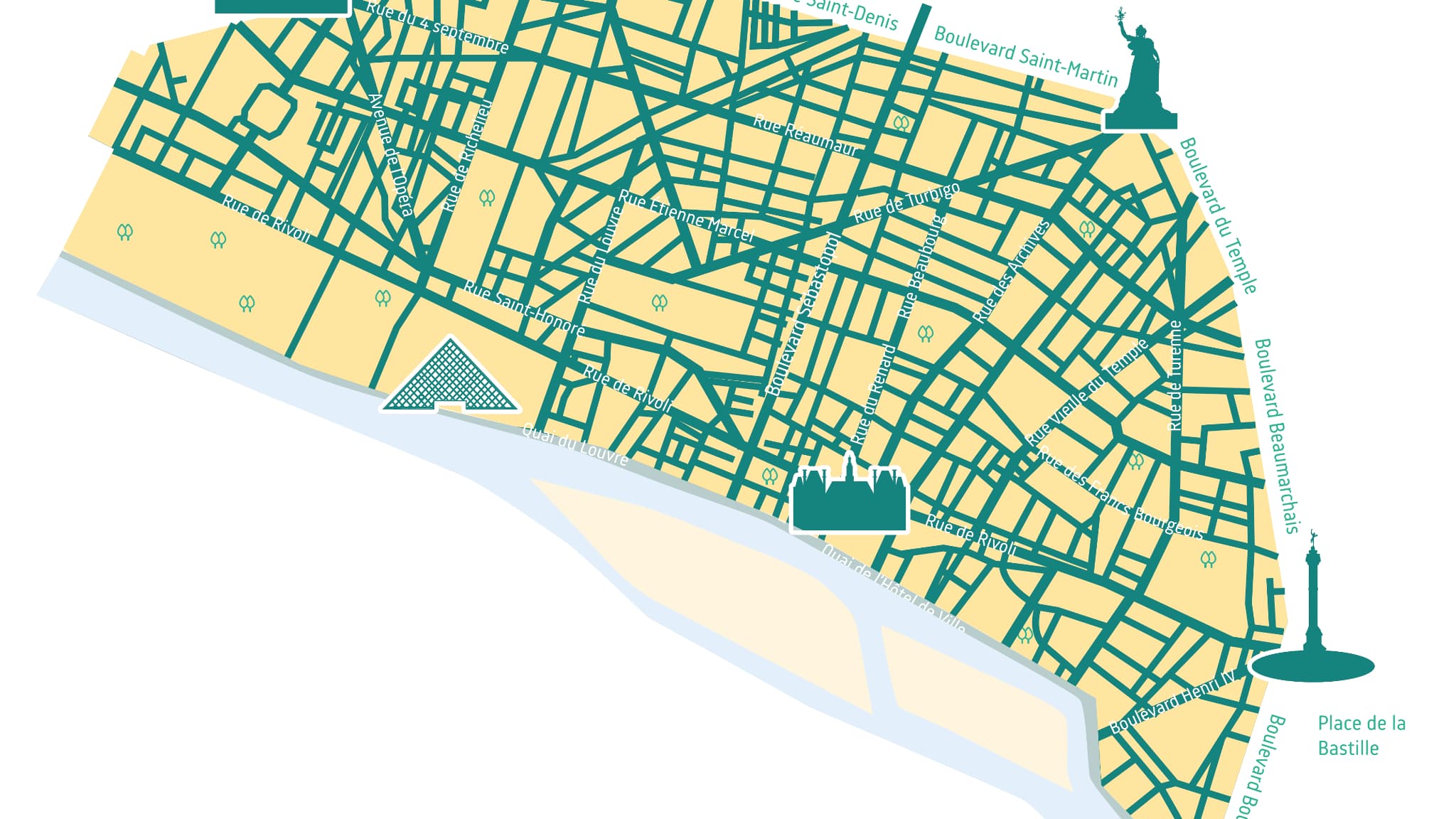 La carte de la Zone à trafic limité à Paris.