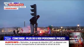 Retraites: 6000 personnes sur la place de la Concorde contre le recours au 49.3