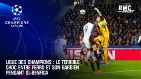 Ligue des champions : Le terrible choc entre Ferro et son gardien pendant OL-Benfica
