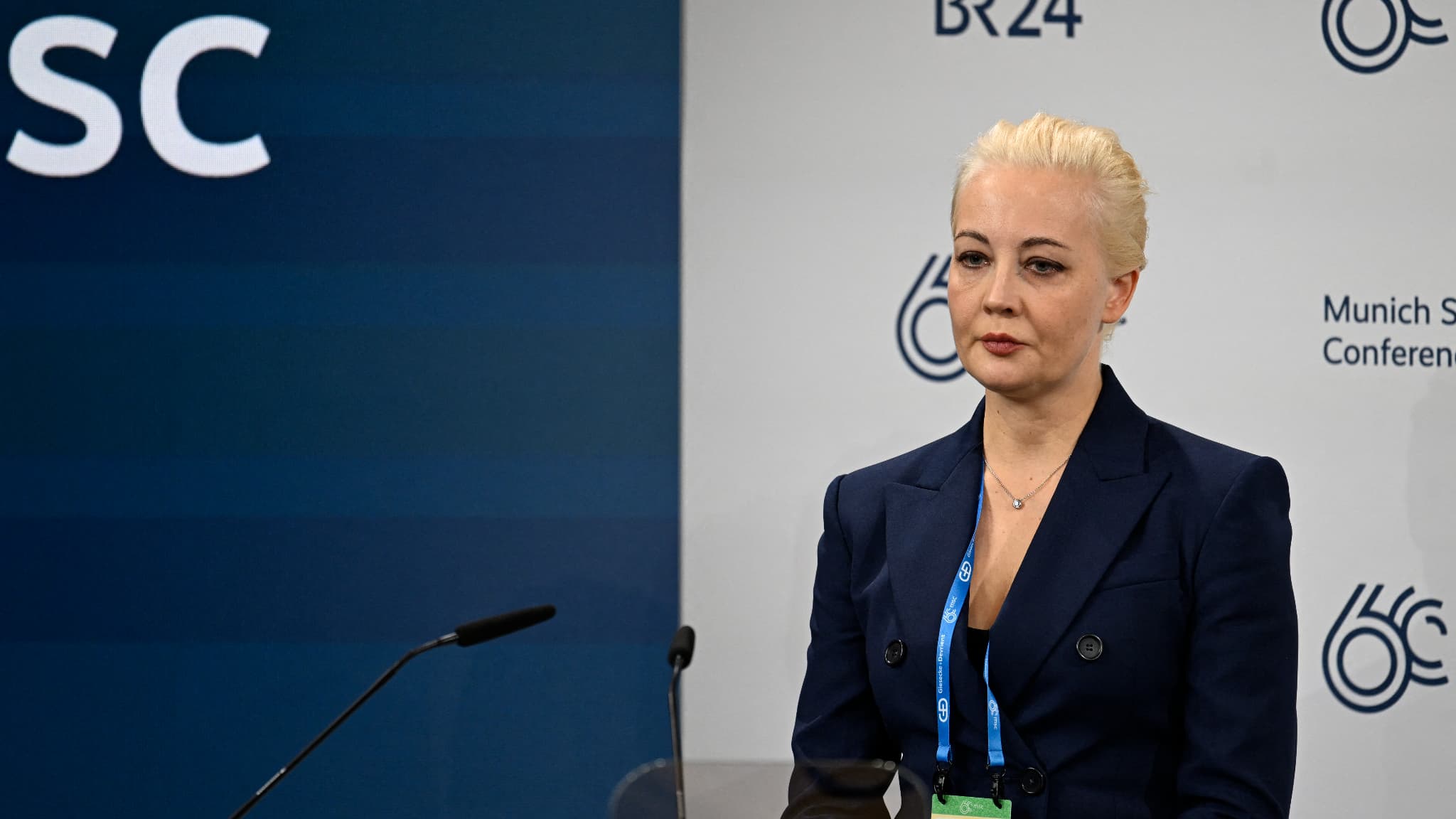 Yulia Navalnaya, épouse d'Alexei Navalny, à Munich, dans le sud de l'Allemagne, le 16 février 2024.