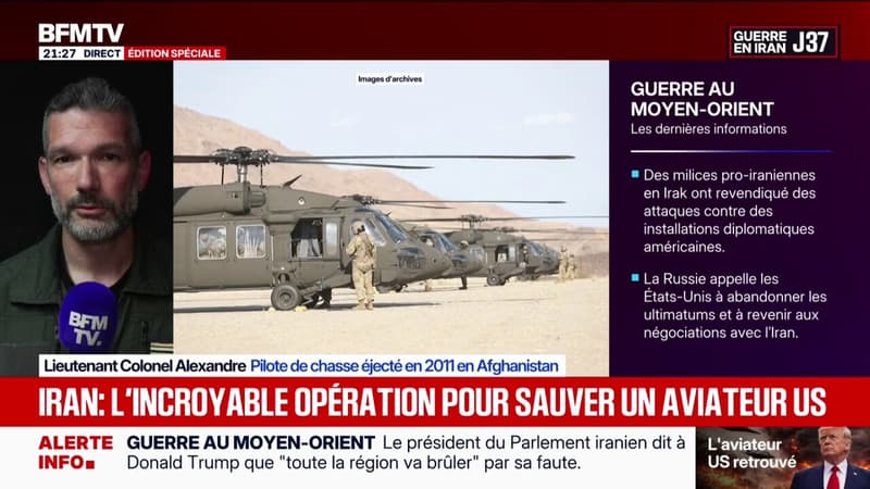 Pilote américain secouru en Iran : "Ce qui m'a interpellé, c'est l'audace de cette opération", explique le lieutenant-colonel Alexandre, pilote de chasse éjecté en Afghanistan