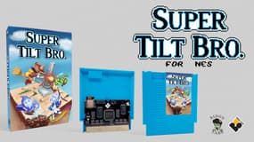 La cartouche de "Super Tilt Bro." contient une puce et une antenne WiFi pour jouer en ligne sur la NES de Nintendo.