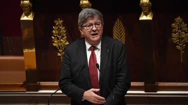 Jean-Luc Mélenchon lors d'un débat à l'Assemblée Nationale, le 15 octobre 2019, à Paris