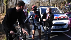 Richie Porte après sa chute sur Paris-Nice