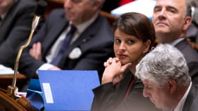 Najat Vallaud-Belakacem lors d'une séance des questions au gouvernement à l'Assemblée nationale, le 21 janvier 2014.