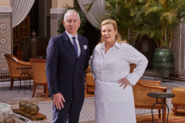 Jean-Claude Messant, Directeur Général du Royal Mansour Marrakech et Hélène Darroze 2023
