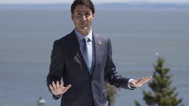 Justin Trudeau lors du sommet du G7 à La Malbaie au Canada