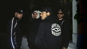 Le groupe de rap parisien S-Crew formé par Nekfeu, 2zer Washington, Framal et Mekra 