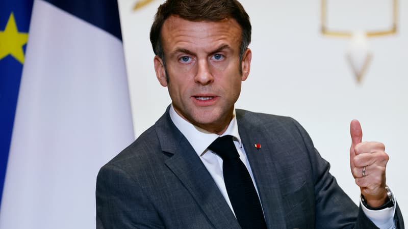 Emmanuel Macron à l'Élysée le 22 novembre 2023