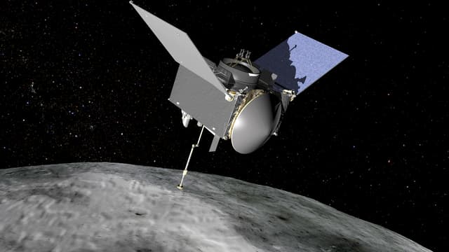 Vue d'artiste de la mission OSIRIS-REx.