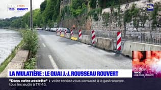 La Mulatière: le quai Jean-Jacques Rousseau rouvert