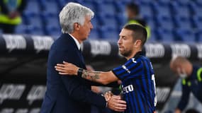 Gian Piero Gasperini et Papu Gomez, à Rome le 30 septembre 2020
