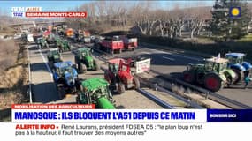 Colère des agriculteurs: l'A51 à Manosque bloquée toute la journée