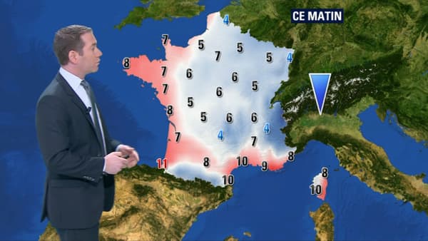 Températures de mardi matin. Températures de mardi matin.