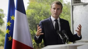 Emmanuel Macron le 27 septembre 2018 à Morne-Rouge, en Martinique