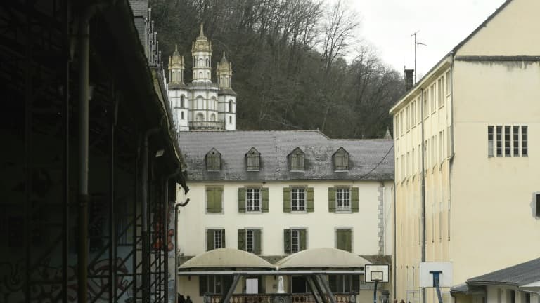 Vue générale du collège "Le Beau Rameau" à Lestelle-Bétharram, dans les Pyrénées-Atlantiques, à l'occasion des journées portes ouvertes, le 28 mars 2025