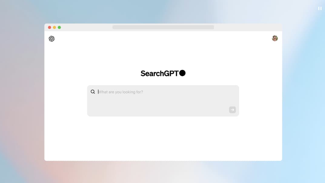 SearchGPT, le moteur de recherche d'OpenAI.