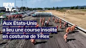 La drôle de course de T-Rex qui se déroule chaque année à Auburn, aux États-Unis