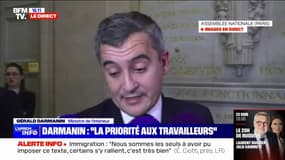 Loi Immigration: "Il faudra demander à Marine Le Pen pourquoi elle vote pour la régularisation des travailleurs sans papiers" réagit Gérald Darmanin