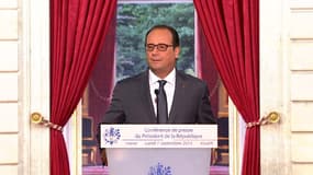 François Hollande lors de sa conférence de presse du 7 septembre 2015