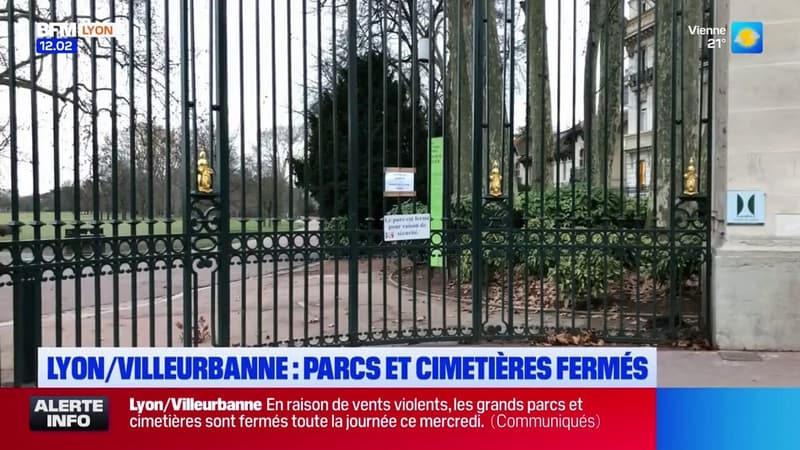 Intempéries: les parcs et cimetières de Lyon et Villeurbanne fermés mercredi 9 octobre thumbnail