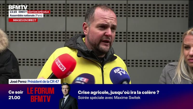 "Il faut qu'on est des réponses" réclame José Perez, président de la Coordination rurale 47