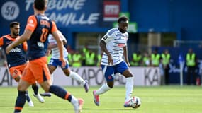 Junior Mwanga lors de Montpellier-Strasbourg, 18 août 2024