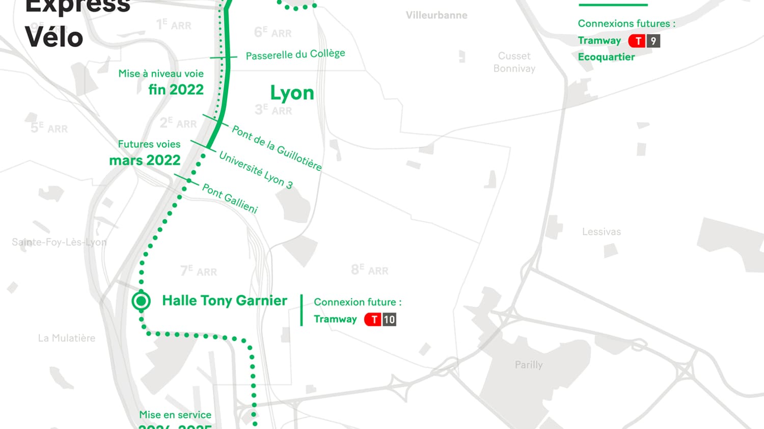 La carte de la première ligne du REV. La carte de la première ligne du REV.