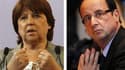 Martine Aubry et François Hollande ont présenté mardi leur équipe de campagne en vue d'une primaire socialiste pour l'élection présidentielle où ils partent à égalité dans les sondages. Le cadre élégant de la Maison de l'Amérique latine choisi par le dépu